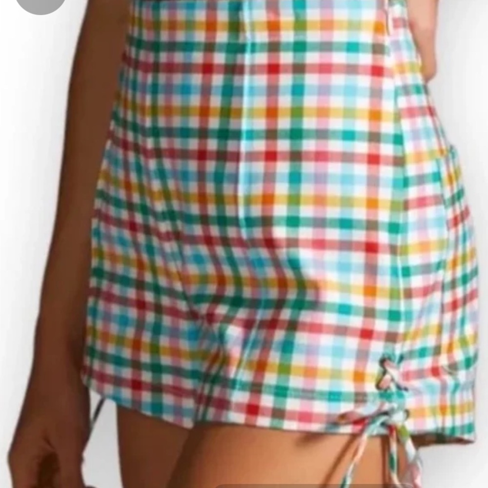 Anthropologie Colorful Gingham High Waist Shorts - Picture 2 of 12